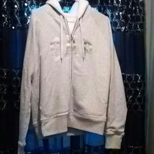 3for25!Gap Sherpa Gray hoodie xl New